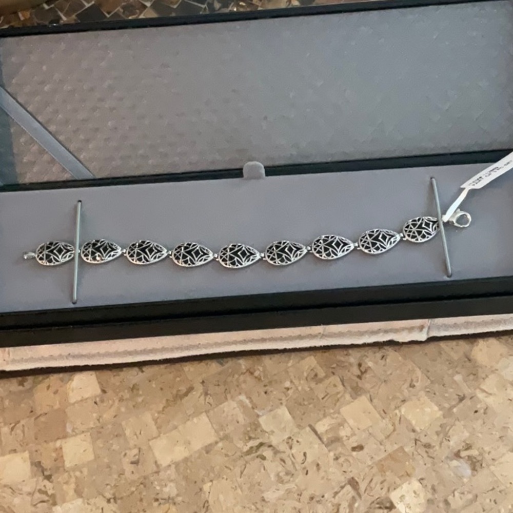 Black and silver bracelet